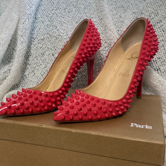 Christian Louboutin Pigalle Spikes 100 Framboisine